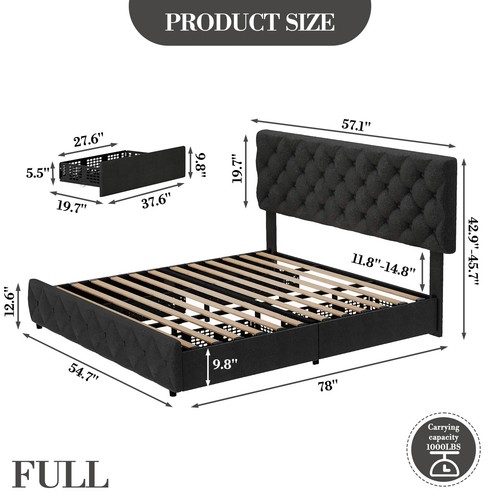 Full queen king - queen, bed